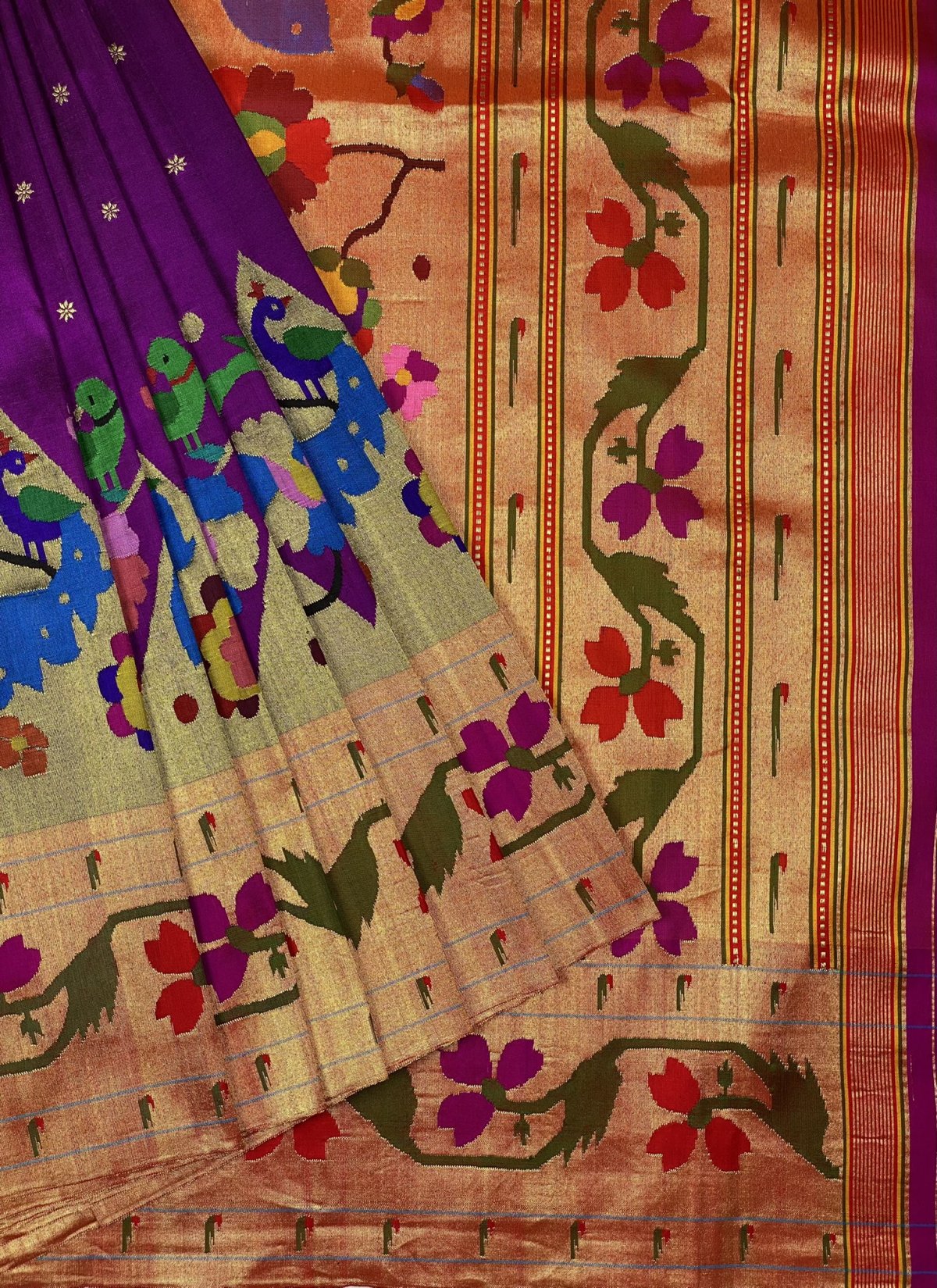 Purple Paithani saree