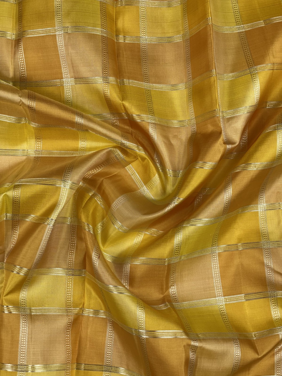 Designer Yellowish Orange Silk Saree KN04