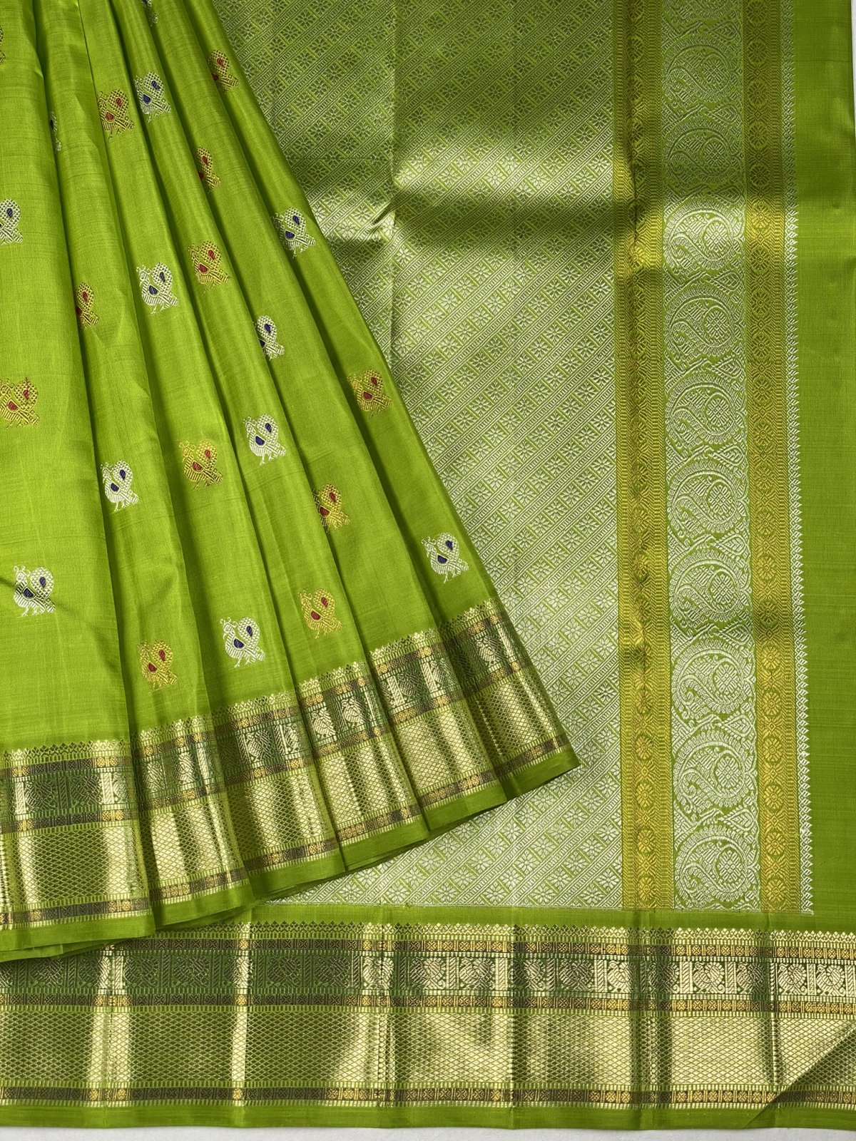 Light Green kanjeevaram Silk Saree
