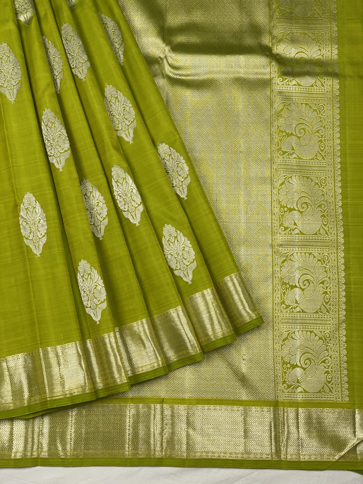 Light Green Kanjeevaram Silk Saree