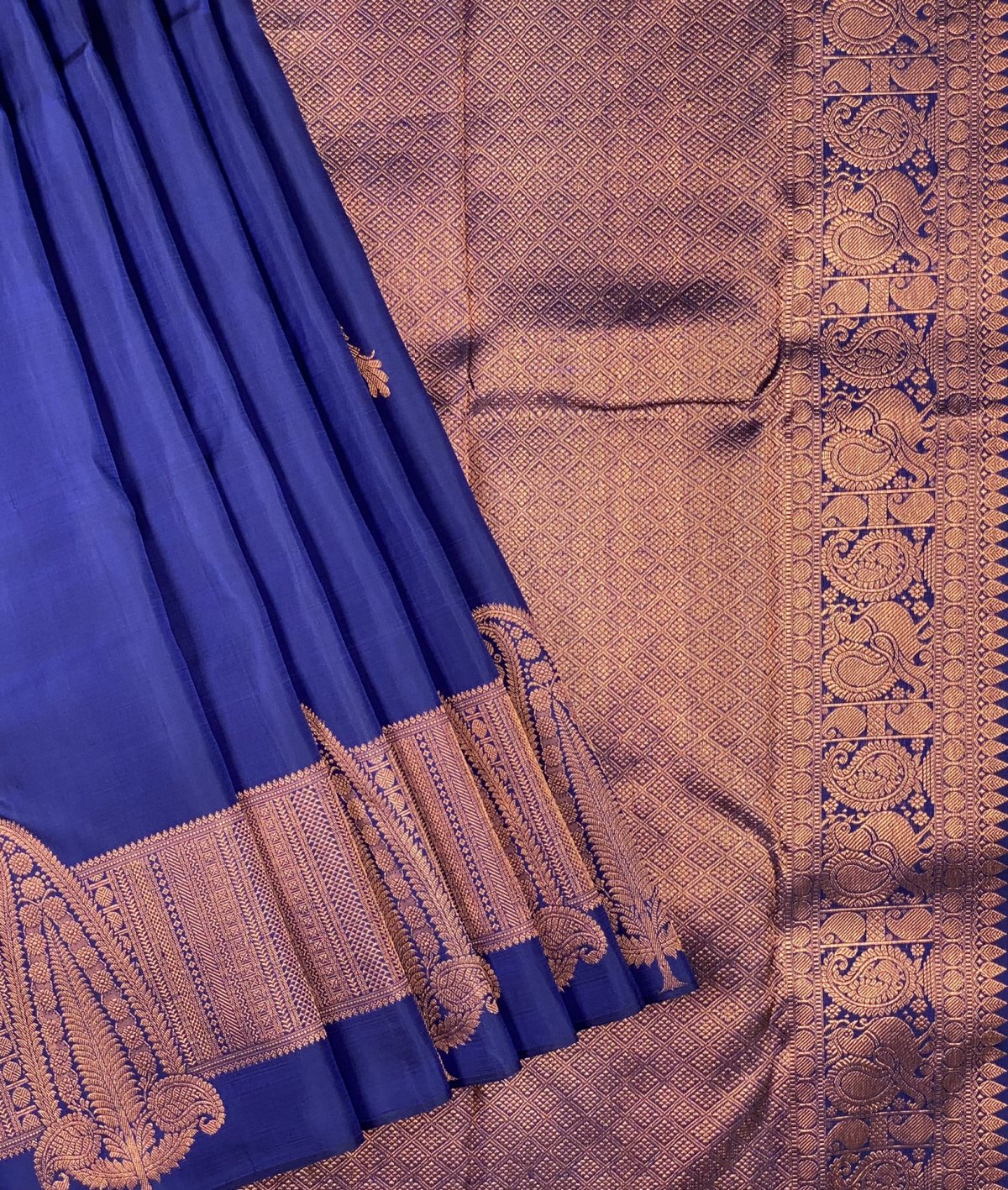 Royal Blue Kanjeevaram Silk Saree