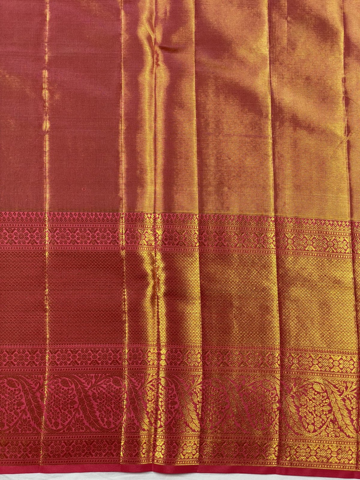 Pink Kanjeevaram Silk Tissue Saree