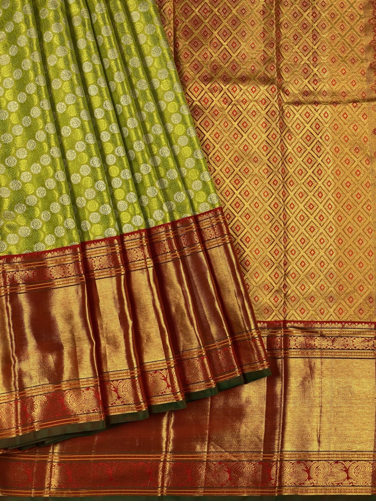 Green Kanjeevaram Silk Tissue Saree