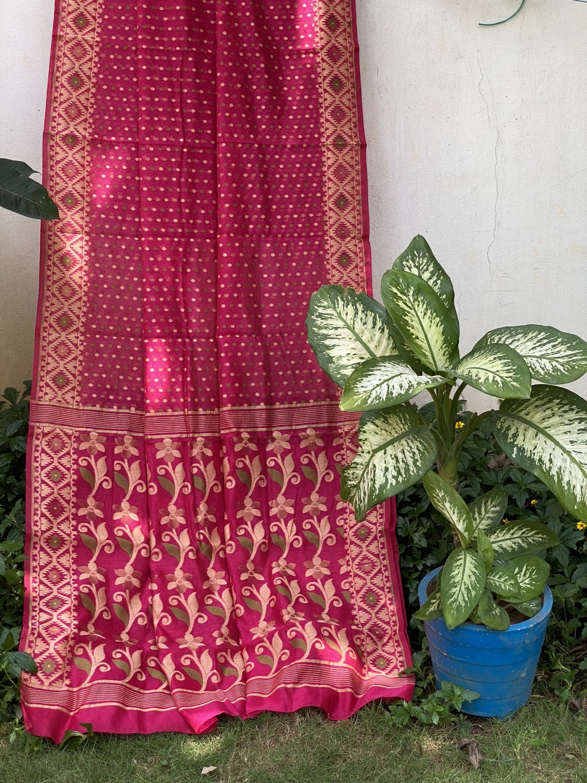 Pink Bengali Cotton Saree