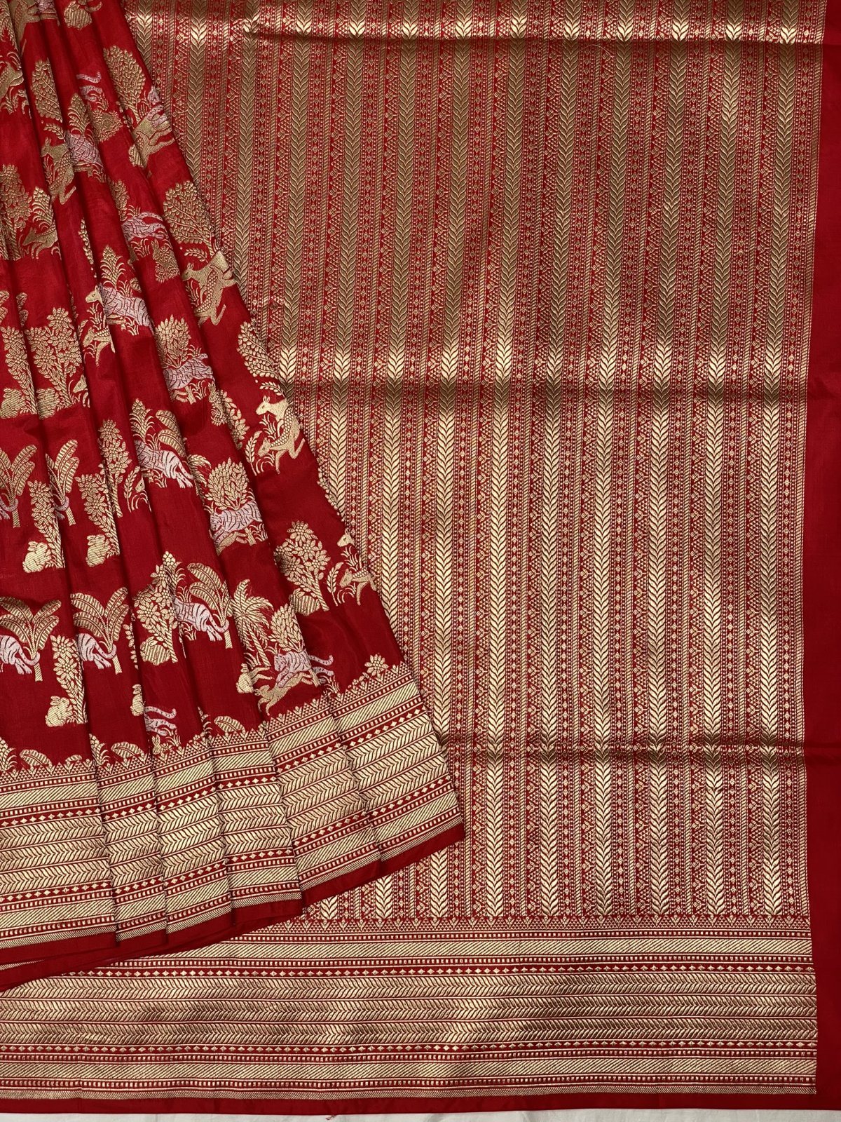 Red Banarasi Silk Saree 
