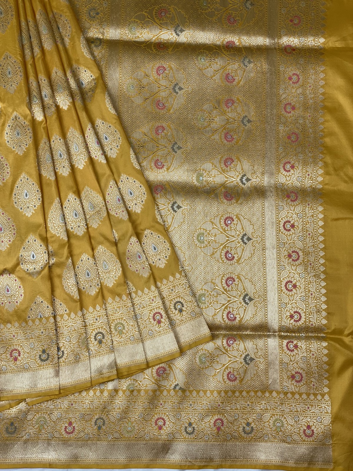 Radiant Golden Yellow Banarasi Silk Saree 