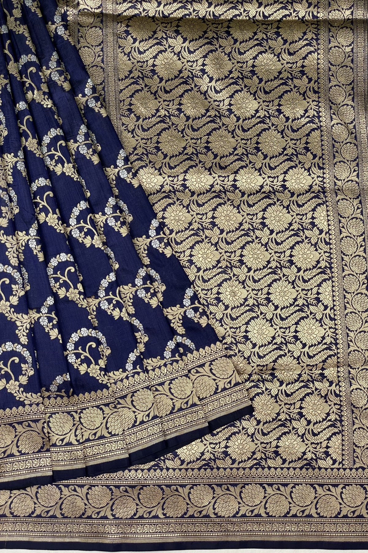 Royal Blue Banarasi Silk Saree 