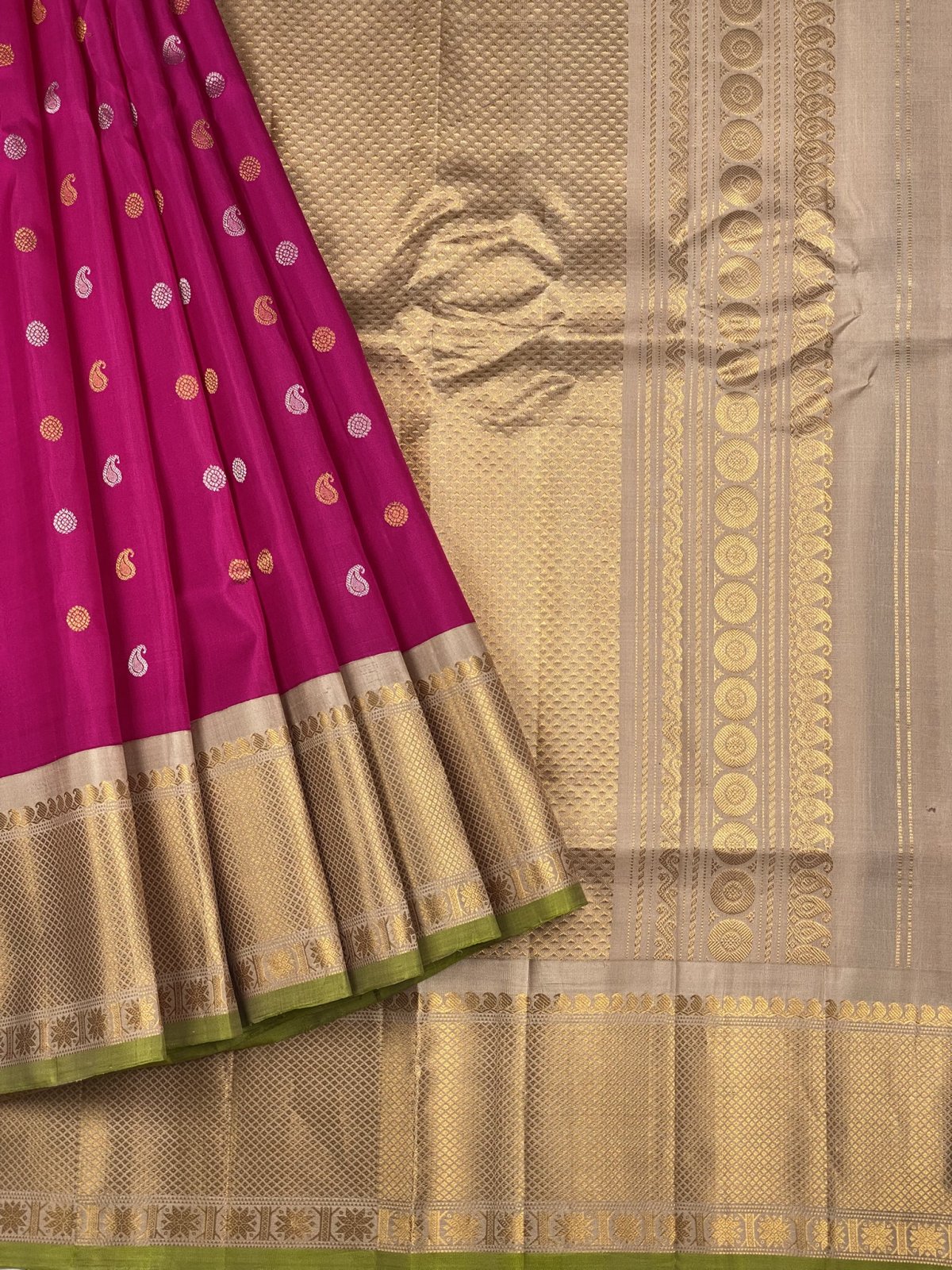 Gadwal  pink silk saree