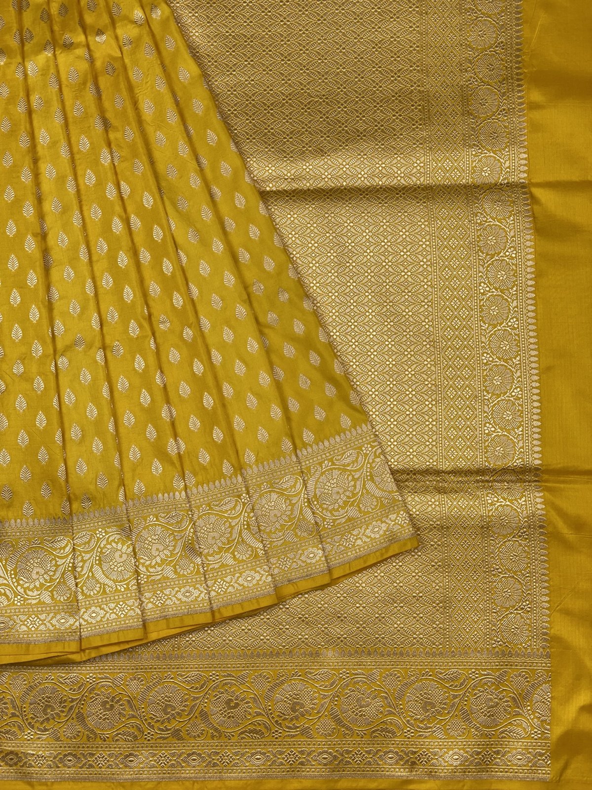BANARASI YELLOW SILK SAREE 