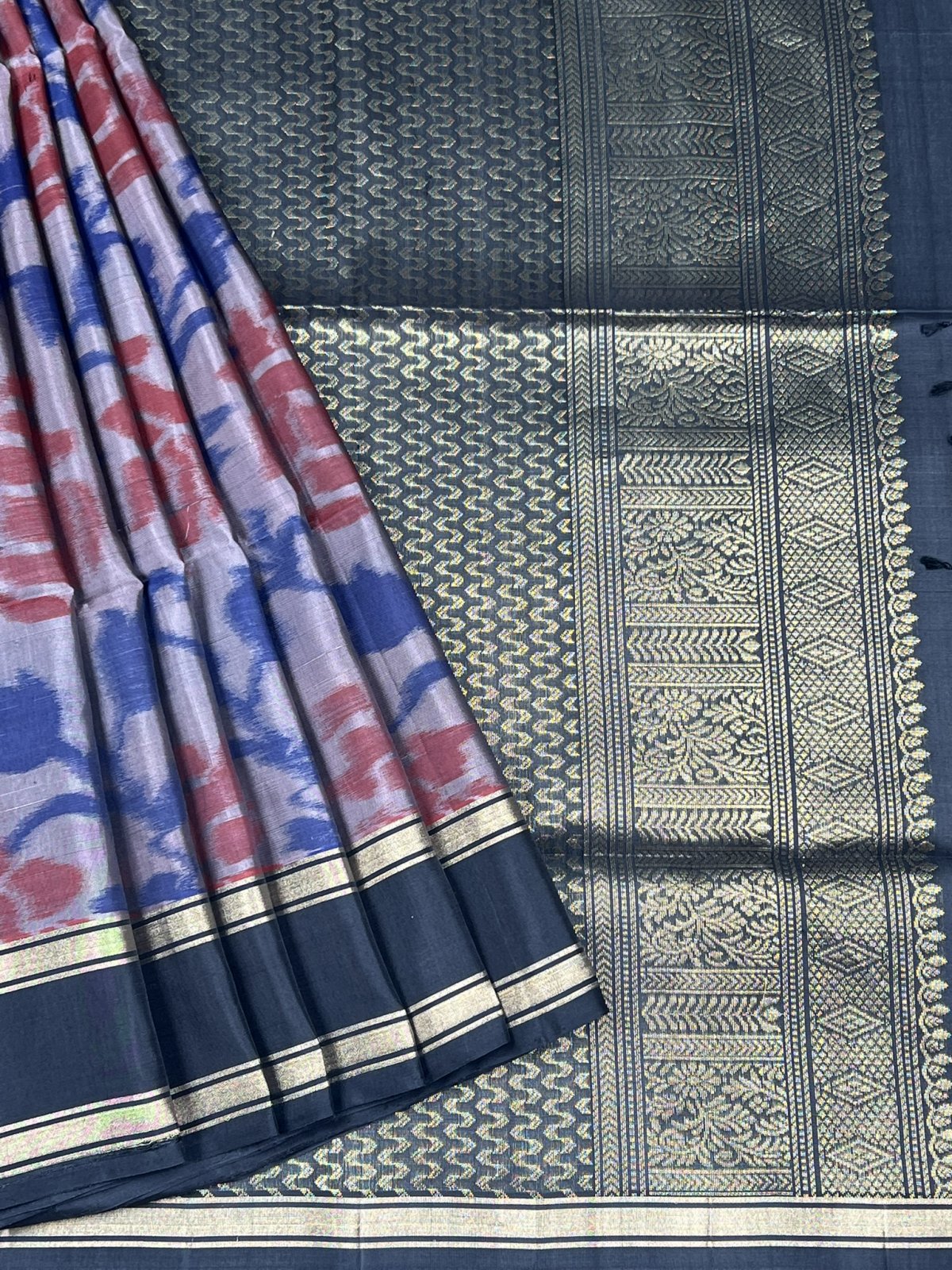 GREY SOFT SILK SAREE 